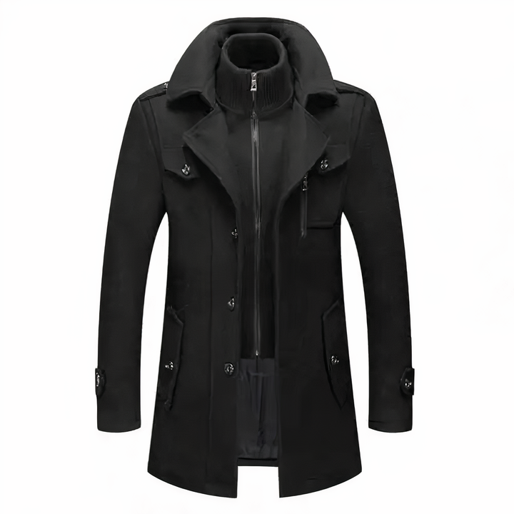Stijlvolle herenjas 'Milan' met dubbele kraag. Modieuze en tijdloze bovenkleding voor een smart casual look.