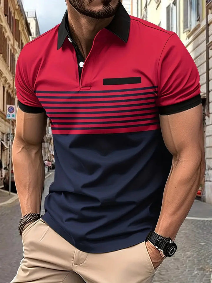Stijlvolle herenpolo casual slim fit met korte mouw, perfect voor een moderne look.