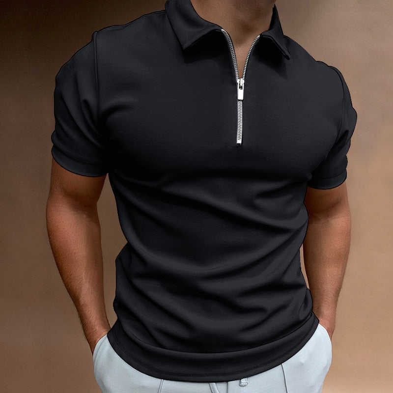 Stijlvolle herenpolo in effen kleur voor een veelzijdige casual look. Comfortabel en modern.