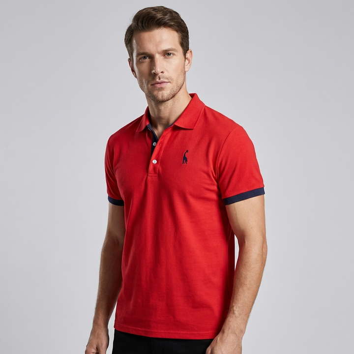 Stijlvolle herenpolo met korte mouwen, ideaal voor casual en smart-casual gelegenheden. Comfortabele lentemode.