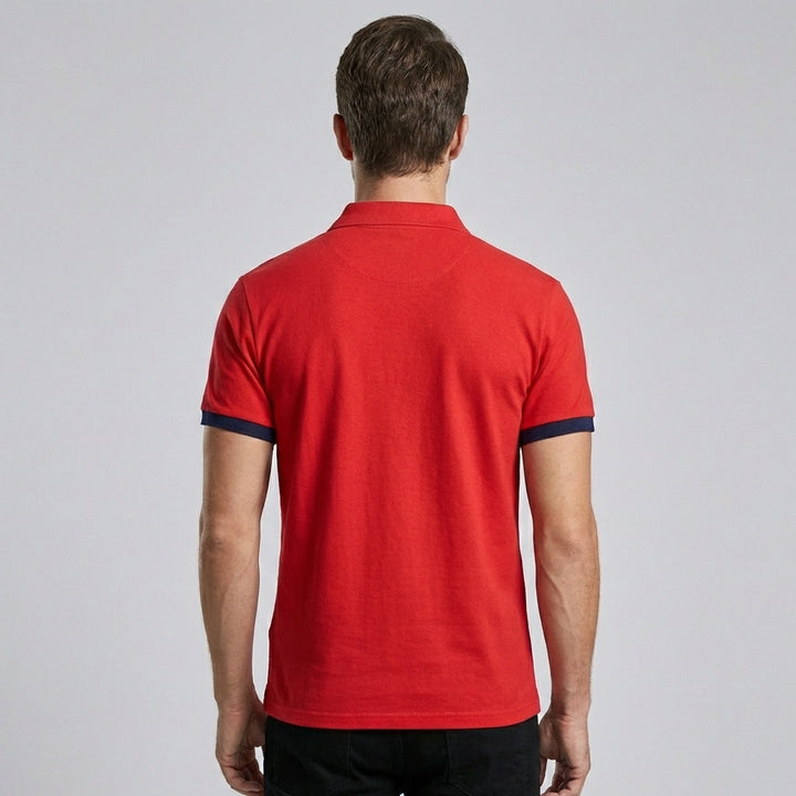 Kleurrijke heren poloshirt, perfect voor zomerse dagen. Comfortabele herenkleding met korte mouw.