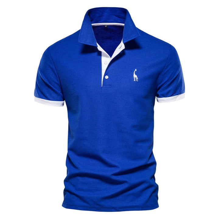 Ademende heren poloshirt, comfortabel en stijlvol voor lente- en zomermode. Ideale casual kleding.