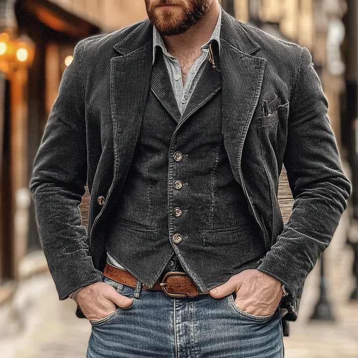 Tweedelige herenset Victor met elegant jasje en gilet. Ideaal voor elke stijlvolle gelegenheid.