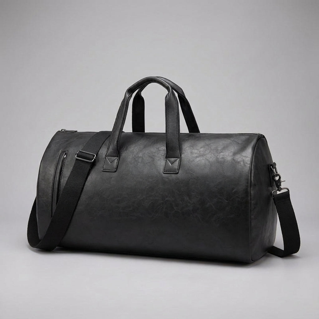 Elegante ivoorkleurige Journeo weekendtas, een duurzame uniseks reistas voor stijlvol en comfortabel reizen.