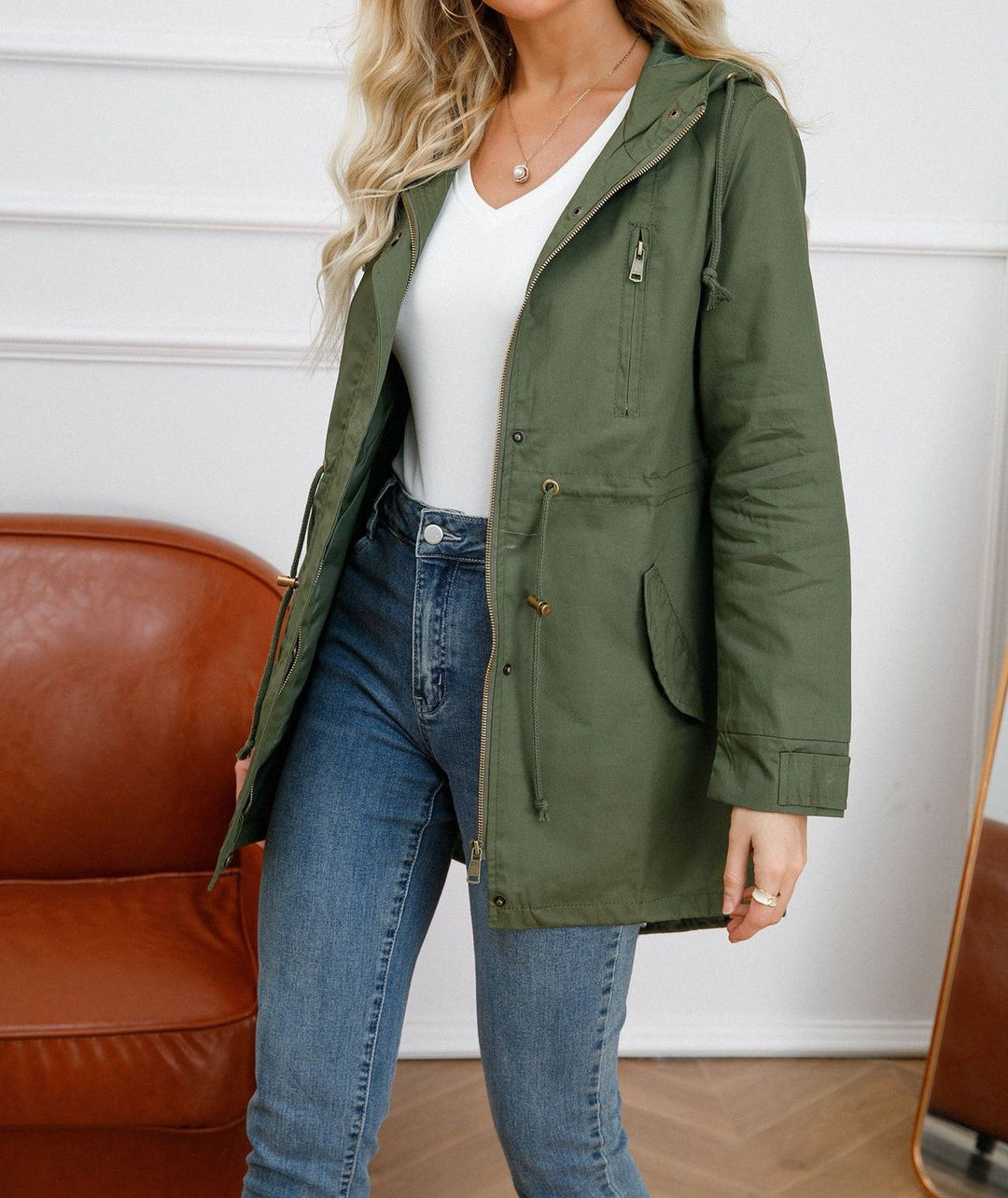 Trendy meerkleurige winddichte damesjas, veelzijdige Danicas bovenkleding voor zowel casual als geklede outfits.