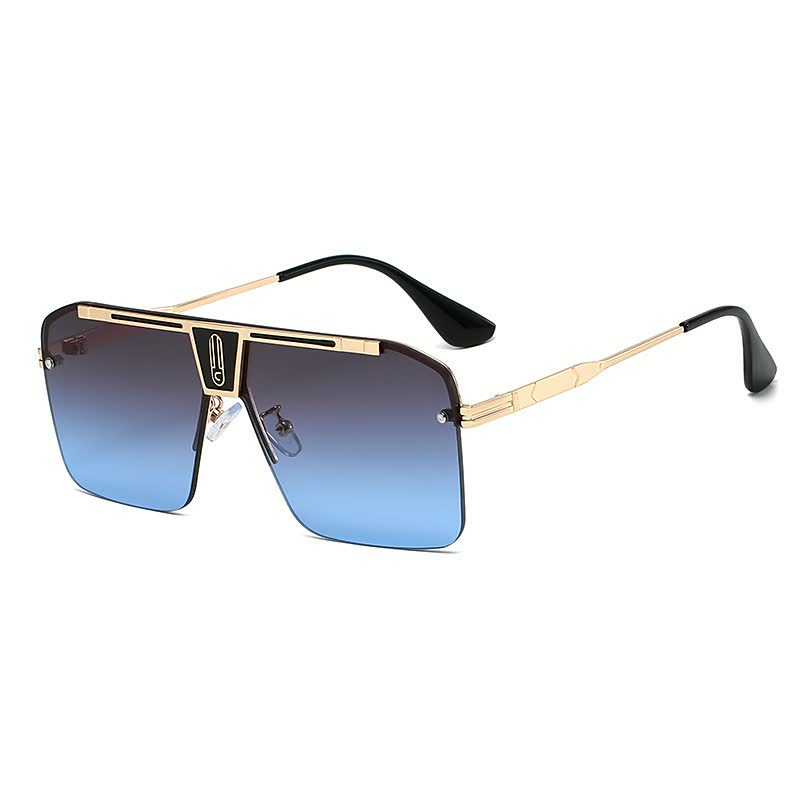NiceGlasses™ zonnebril gedragen door een man, met comfortabel montuur en beschermende glazen, ideaal voor heren.