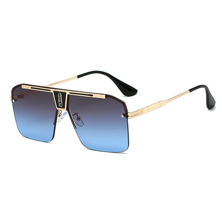 NiceGlasses™ zonnebril gedragen door een man, met comfortabel montuur en beschermende glazen, ideaal voor heren.