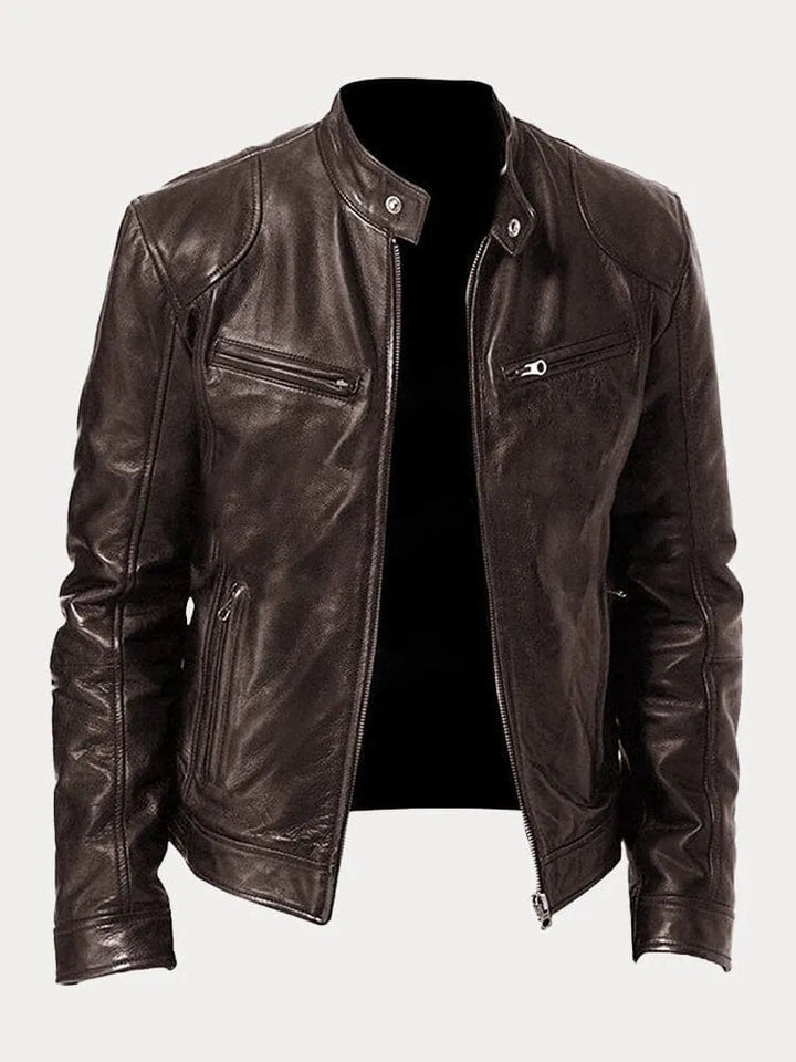 Nauwkeurige stiksels op de schouder van deze hoogwaardige heren slim fit jas, voor detail en kwaliteit.