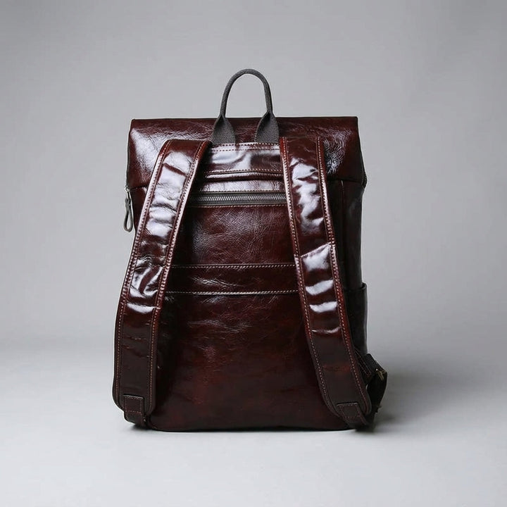 Georganiseerde Leatherlyx laptoprugzak voor unisex, perfect als reisrugzak of dagelijkse tas in zwart.