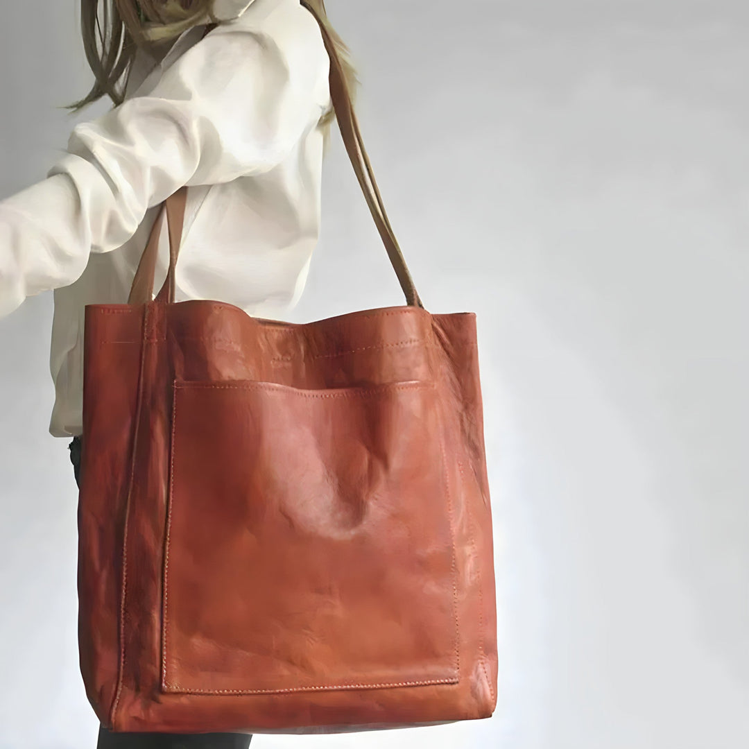 Elegante bruine Sophie schoudertas van PU-leer, ideaal als veelzijdige handtas voor dagelijkse damesmode.