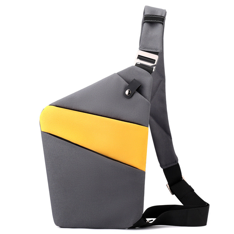 Stijlvolle anti-diefstal schoudertas voor heren, met verborgen ritsen, in een modern design en waterafstotend.