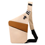 Geel Khaki met Bruin Rechter Schouder