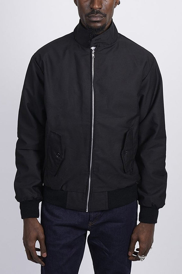 Stijlvolle Harrington-jas voor heren in klassiek design, met opstaande kraag, geribbelde manchetten en praktische zakken.