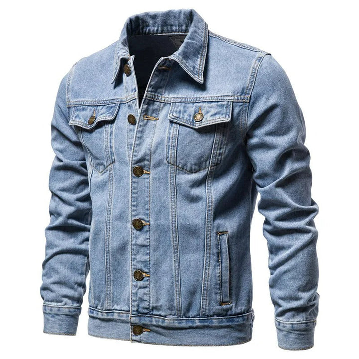 Details van het Muller heren denim jack