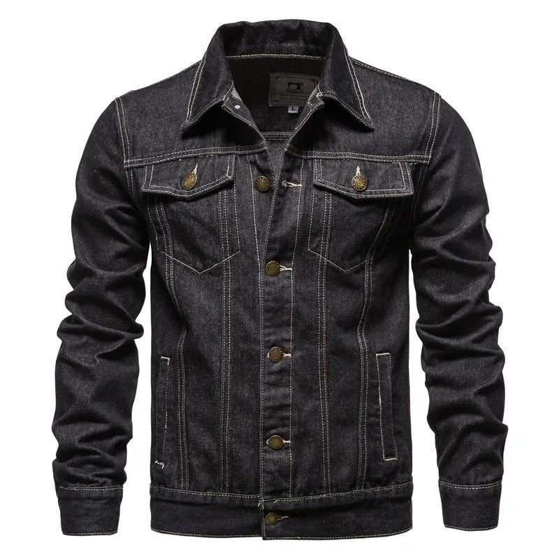 Muller heren denim jack, driekwart weergave