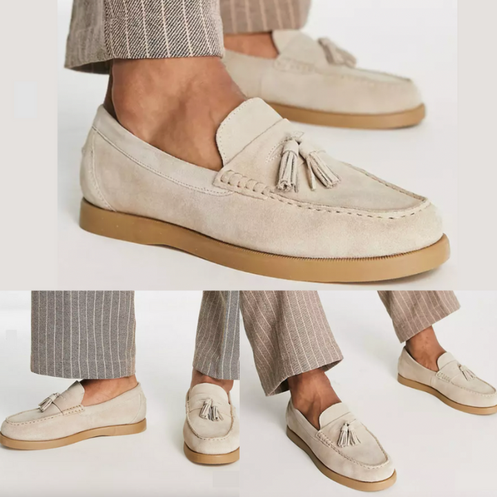 Stijlvolle herenloafers, elegant en comfortabel, hoogwaardige materialen, donkere leertint, ideaal voor kantoor en vrije tijd.