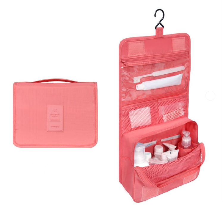 Stijlvolle waterdichte reis make-up tas met bloemenprint, ideaal voor cosmetica onderweg.