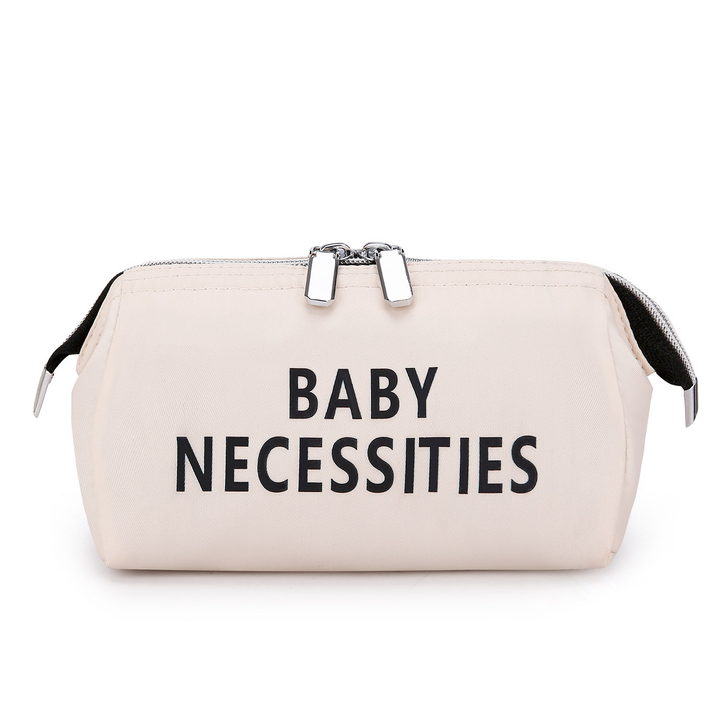 Stijlvolle 3-delige moedertassen set voor babybenodigdheden in beige met grote hoofdtas, extra tas en verschoonmat.