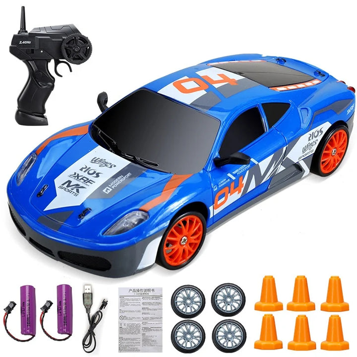 "Stilvolles Mini Drifter-Spielzeug, orange und schwarz, modernes Design, ideal für Drift-Enthusiasten, Technologie Gadget"