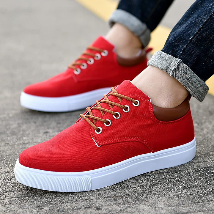 Comfortabele en stijlvolle David heren sneakers, perfecte vrijetijdsschoenen met witte zool.