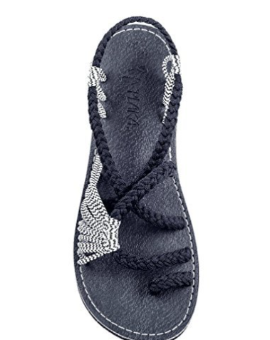 Dames strandsandalen in grijs-zwart met klassiek-modern design, ideaal voor zomer en dagelijks gebruik, verkrijgbaar in maten 35-43.