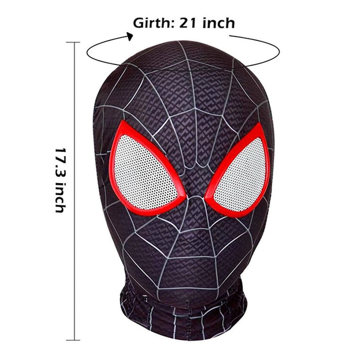Superheldenmasker voor kinderen met spinnenwebdesign, ideaal voor rollenspellen en kostuumfeestjes, in Rood/Zwart of Zwart/Rood