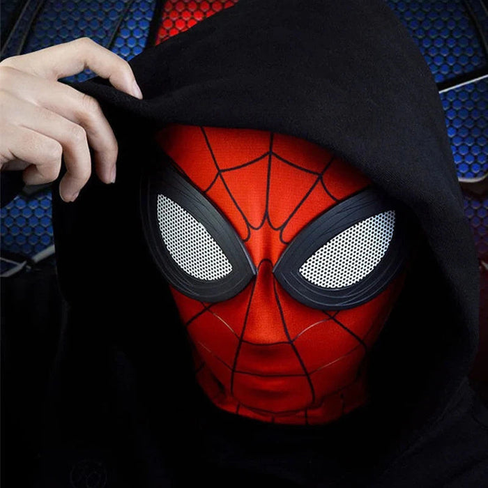Superheldenmasker voor kinderen met spinnenwebdesign, ideaal voor rollenspellen en kostuumfeestjes, in Rood/Zwart of Zwart/Rood