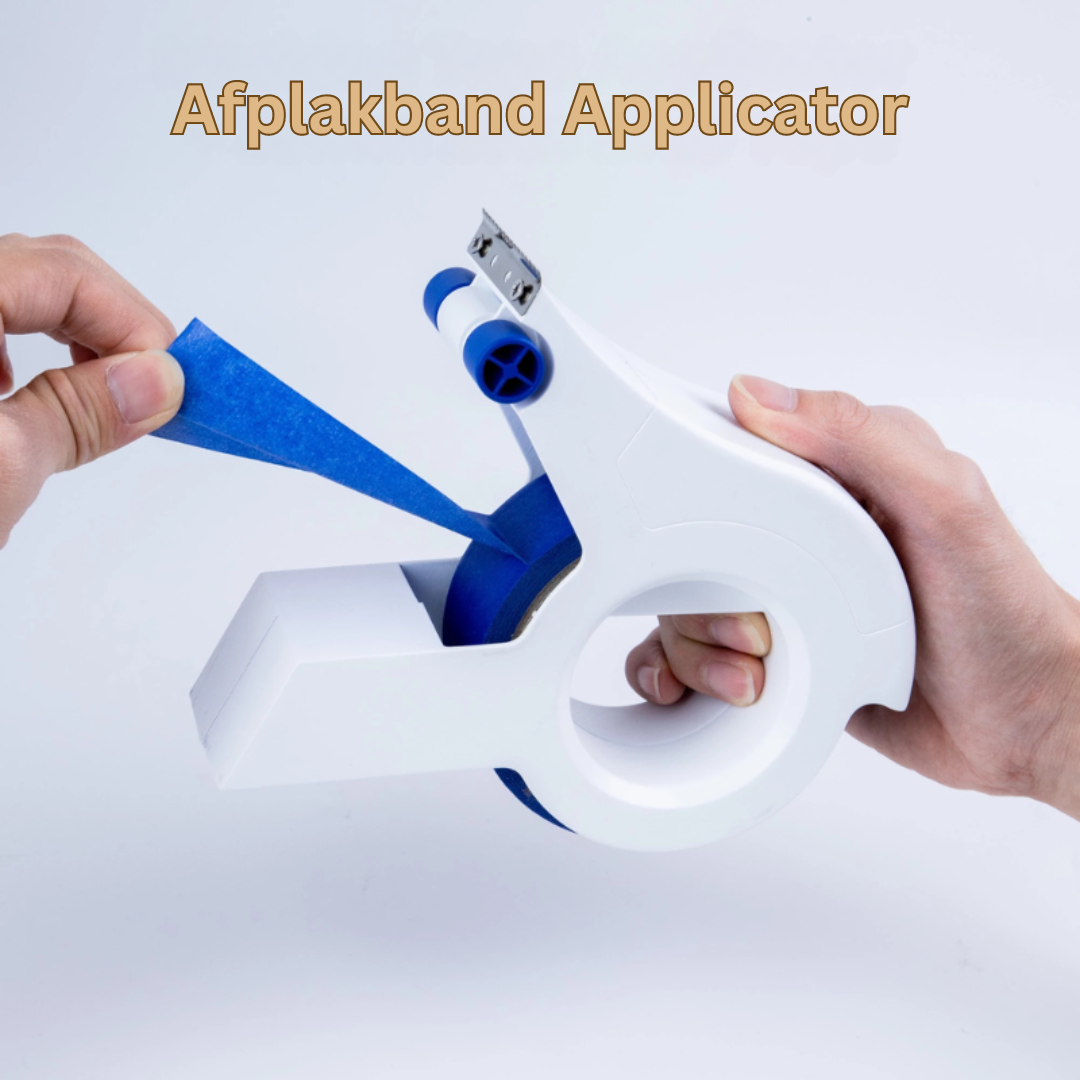 Efficiënte SwiftTape applicator versnelt afplakken bij schilderen; essentieel gereedschap voor professionele resultaten.