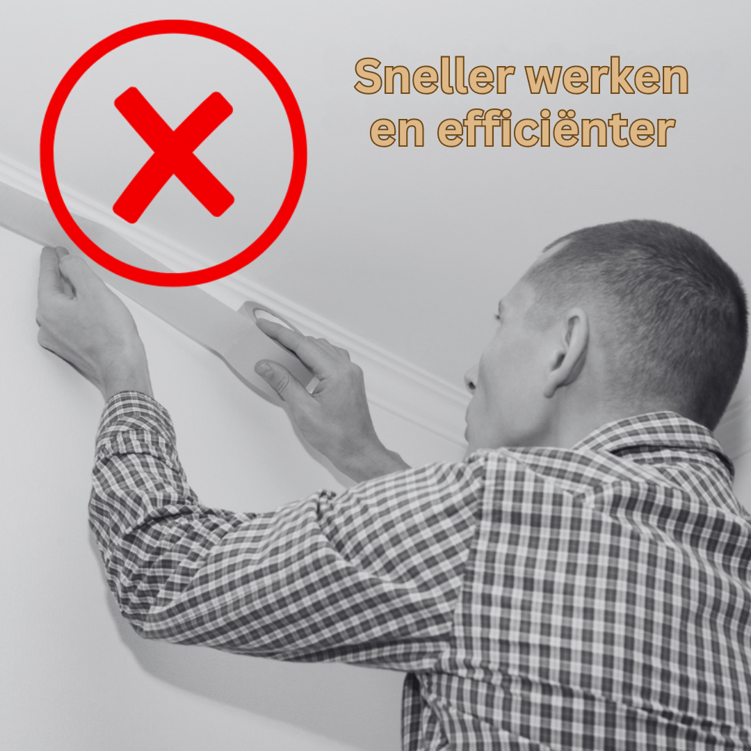 De SwiftTape afplaktape applicator; strakke, rechte lijnen voor perfect schilderwerk, sneller dan handmatig maskeren.