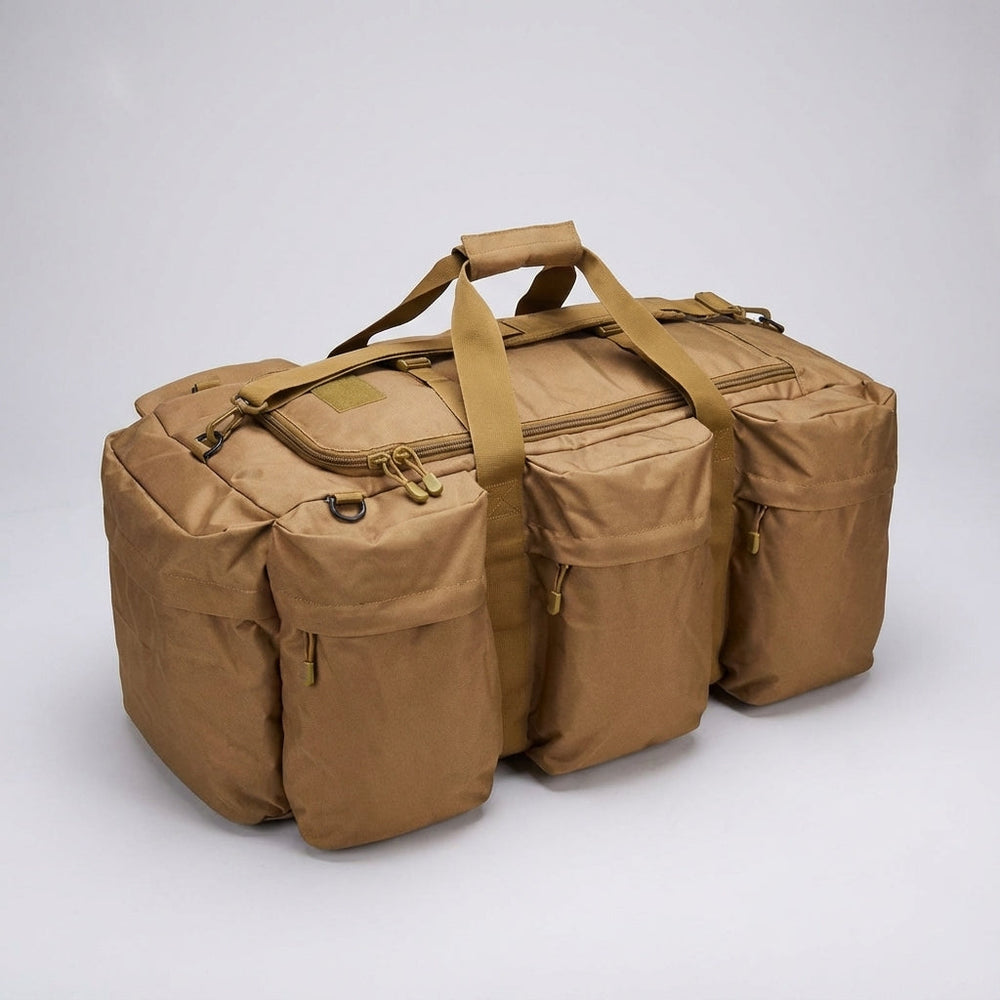 Unisex TactiCarry kampeertas: waterbestendige duffeltas voor outdoor, reizen en sport. Modulair en ruim.