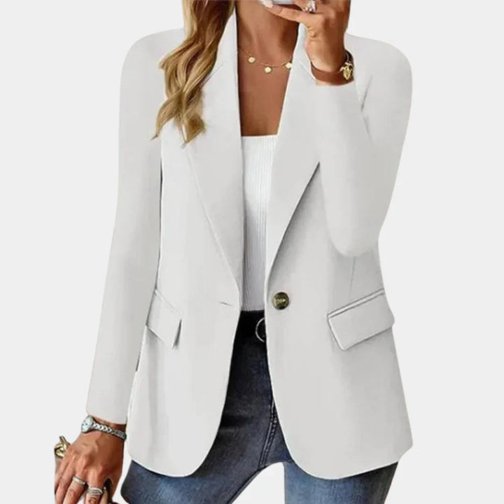 Getailleerde rode zomerblazer voor dames, modern gesneden, van stretchmateriaal voor elegant comfort en veelzijdige stijl