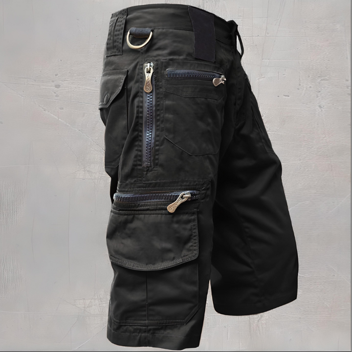 Bram heren tactische shorts, naadloos, modern, in grijs; ademend materiaal voor comfort en stijl, ideaal voor dagelijks gebruik