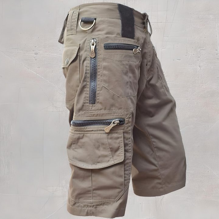 Bram heren tactische shorts, naadloos, modern, in grijs; ademend materiaal voor comfort en stijl, ideaal voor dagelijks gebruik