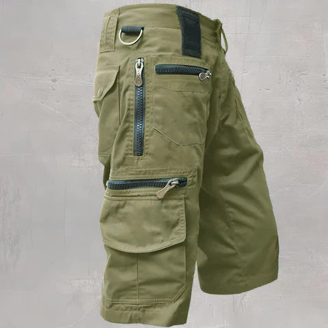 Bram heren tactische shorts, naadloos, modern, in grijs; ademend materiaal voor comfort en stijl, ideaal voor dagelijks gebruik