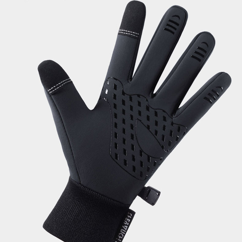 Duurzame ThermoShield skihandschoenen, waterdicht en winddicht, met grip voor buitenactiviteiten in de sneeuw.