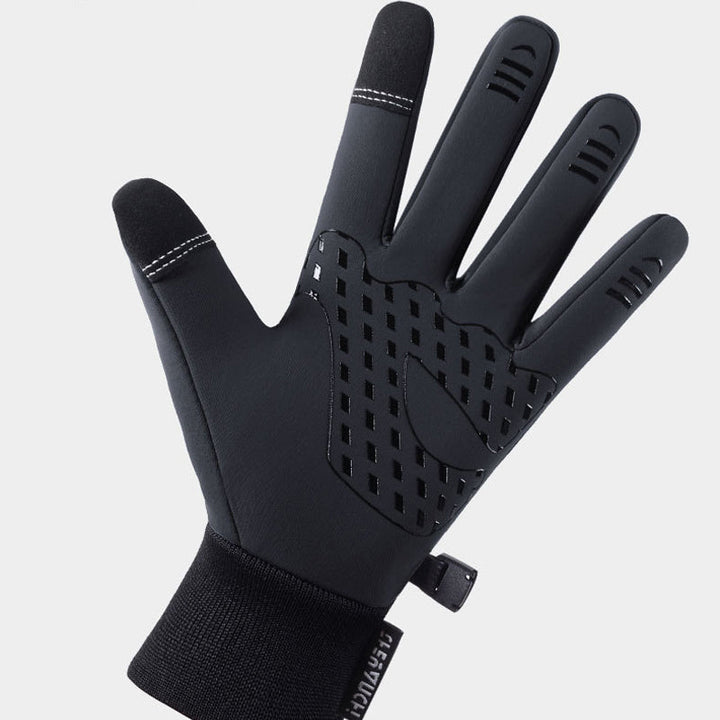 Duurzame ThermoShield skihandschoenen, waterdicht en winddicht, met grip voor buitenactiviteiten in de sneeuw.