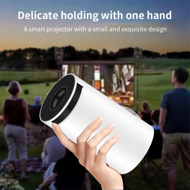 Draagbare 4K Smart Projector met WiFi & Bluetooth, 180 graden draaibaar, ideaal voor hoogwaardige thuisbioscoop projecties.