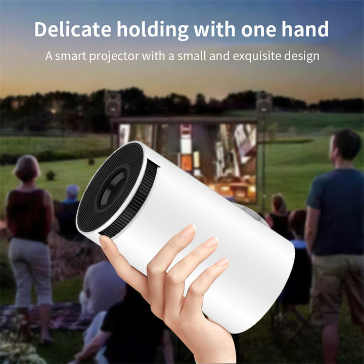 Draagbare 4K Smart Projector met WiFi & Bluetooth, 180 graden draaibaar, ideaal voor hoogwaardige thuisbioscoop projecties.