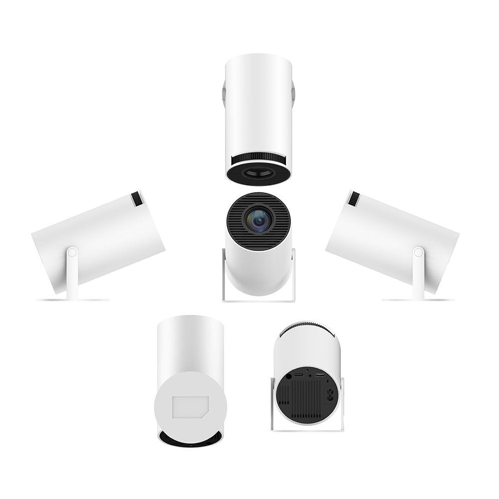 Draagbare 4K Smart Projector met WiFi & Bluetooth, 180 graden draaibaar, ideaal voor hoogwaardige thuisbioscoop projecties.