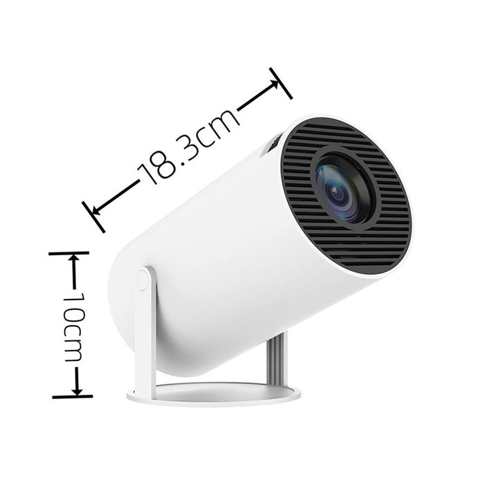 Draagbare 4K Smart Projector met WiFi & Bluetooth, 180 graden draaibaar, ideaal voor hoogwaardige thuisbioscoop projecties.