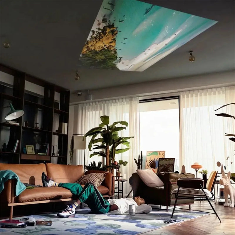Draagbare 4K Smart Projector met WiFi & Bluetooth, 180 graden draaibaar, ideaal voor hoogwaardige thuisbioscoop projecties.