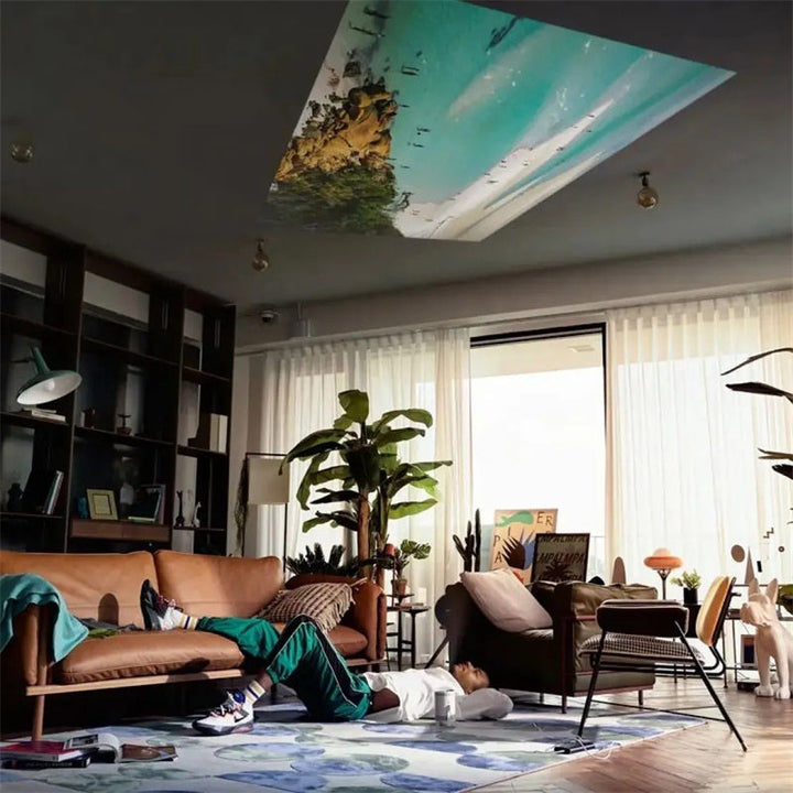 Draagbare 4K Smart Projector met WiFi & Bluetooth, 180 graden draaibaar, ideaal voor hoogwaardige thuisbioscoop projecties.