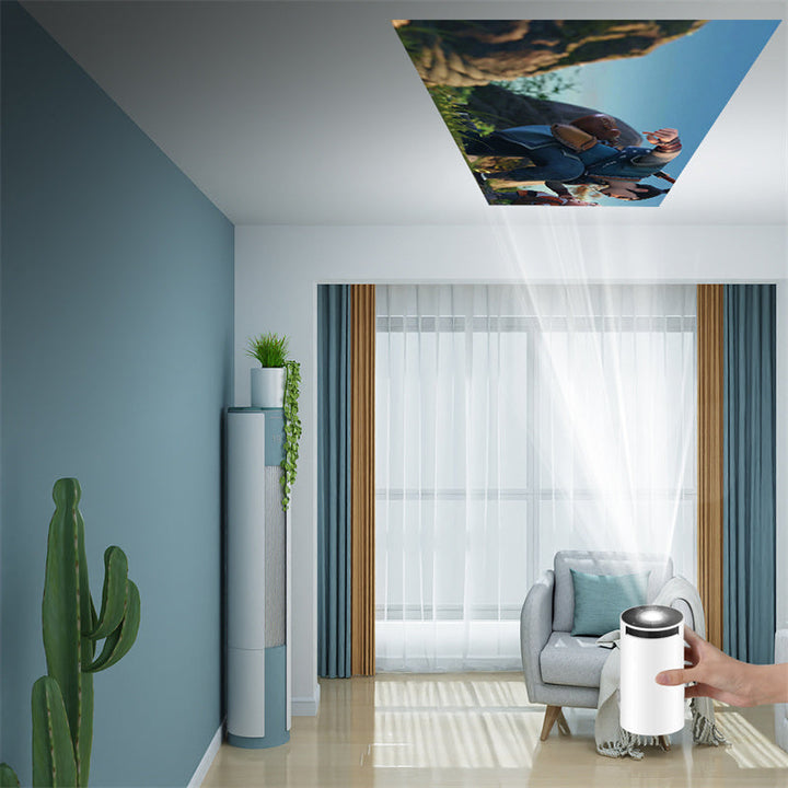 Draagbare 4K Smart Projector met WiFi & Bluetooth, 180 graden draaibaar, ideaal voor hoogwaardige thuisbioscoop projecties.