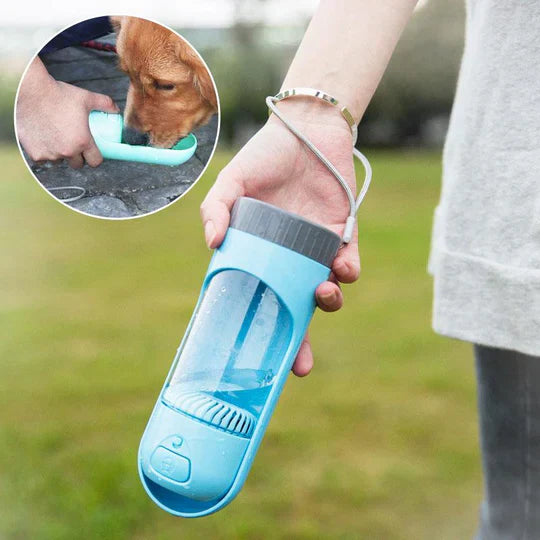 Draagbare drinkfontein met filter voor huisdieren, éénknopsbediening, compact, ideaal voor wandelingen en reizen, spatwaterdicht