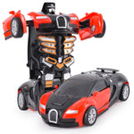 Botsing Vervorming - Rode Bugatti