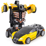 Botsing Vervorming - Gele Bugatti