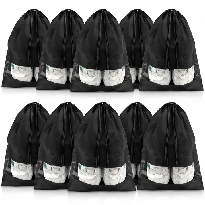 Meerdere trekkoord schoenopbergzakken TravelSacko, perfect voor het organiseren van al je schoenen in een reiskoffer.
