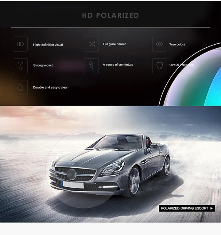 Unisex vintage zonnebril met gepolariseerde UV400-lenzen, elegante retro-look in brons voor dames en heren.