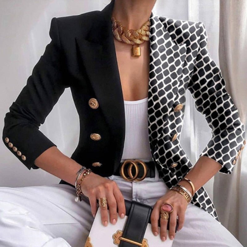 Trendy dames blazerjas HarrietsJacket, perfect voor een stijlvolle, veelzijdige look in voorjaar en najaar.