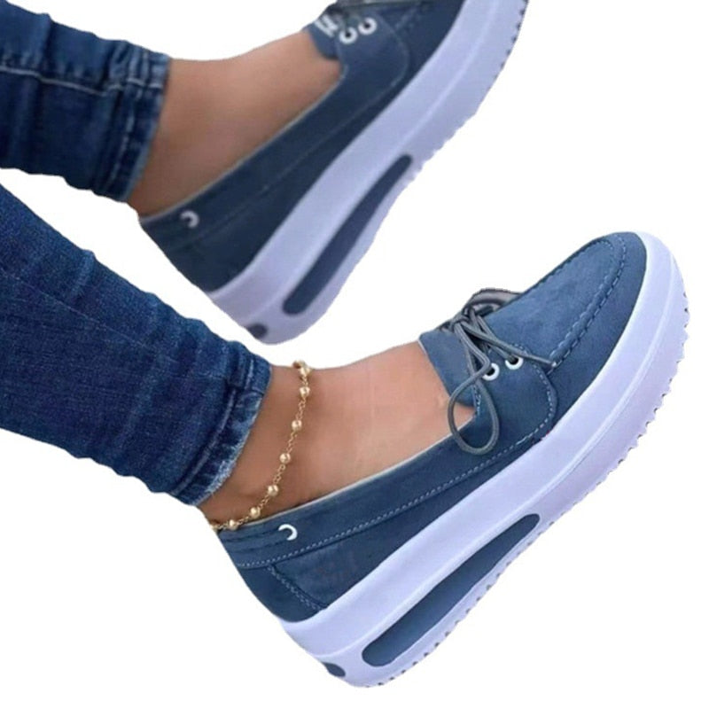 Stijlvolle comfortabele dames sneakers, verkrijgbaar in zwart, blauw, roze en geel, veelzijdig voor elke casual outfit.